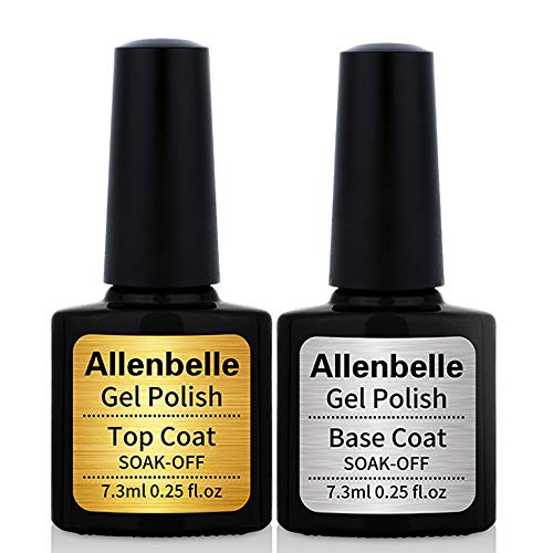 Allenbelle Esmaltes Permanentes Para Uñas Nail Art Soak Off UV LED Esmalte Permanente de gel (Lot 2 pcs 7.3ML/pc) 011