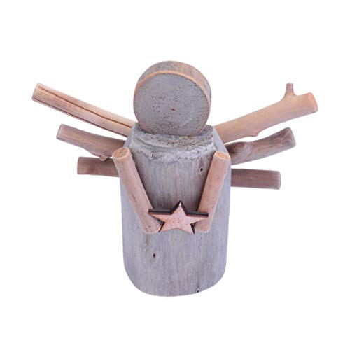 Amosfun Adornos navideños de ángel de Madera Adornos Centro de Mesa de Navidad Navidad s