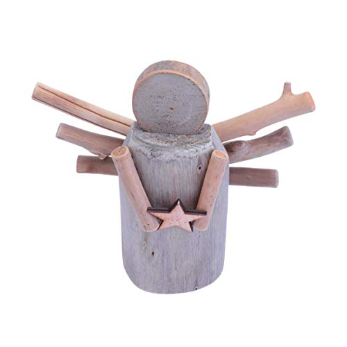 Amosfun Decoraciones de mesa de Navidad de ángel de madera preciosas para mesa de centro de mesa de centro de mesa
