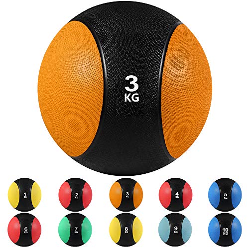 arteesol Balones medicinales, 1, 2, 3, 4, 5, 6, 7, 8, 9, 16 kg Balones de Peso Muerto Grip Entrenamiento de Fuerza y ​​acondicionamiento, Cardio y Core