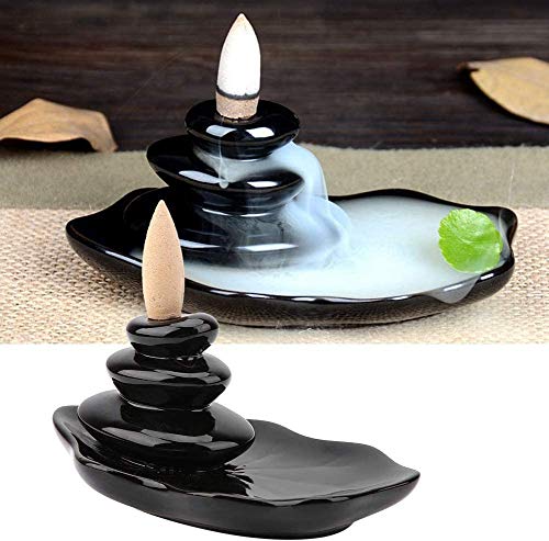 Atyhao - Quemador de incienso, quemador de incienso hecho a mano de cerámica, quemador de reflujo, soporte para incienso, aromaterapia, decoración para el hogar