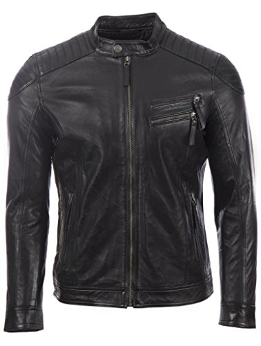 Aviatrix Chaqueta Biker De Cuero Autentica para Hombre con Diseno De Hombros (4L93) Aviatrix Chaqueta Biker De Cuero Autentica para Hombre con Diseno De Hombros (4L93)