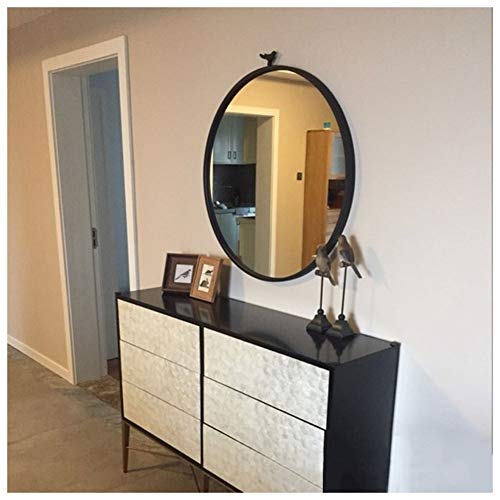 AYYEBO Espejo de Pared Decorativo Vintage, Metal Enmarcado Espejo Redondo de Baño Diámetro 40cm 50cm 60cm 70cm 80cm - Negro Y Dorado (Color : Black, Size : 80cm) AYYEBO Espejo de Pared Decorativo Vintage, Metal Enmarcado Espejo Redondo de Baño Diámetro 40cm 50cm 60cm 70cm 80cm - Negro Y Dorado (Color : Black, Size : 80cm)