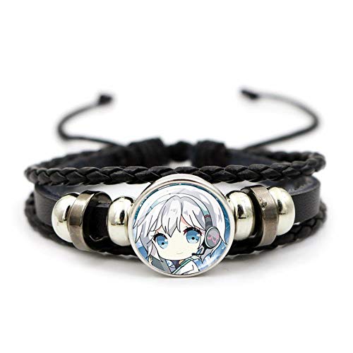 Azyvv Anime Hatsune Miku Time Pulsera Con Cuentas De Piedras Preciosas Pulsera Tejida A Mano Pulsera Para Adultos Jóvenes Y Amantes Del Anime Hombres Y Mujeres