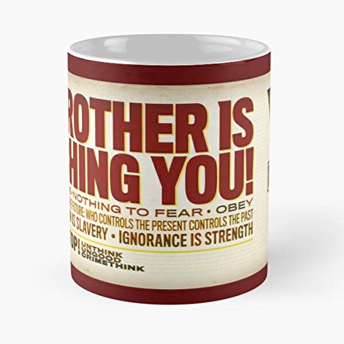 B-ig Brother Is Watching You Classic Mug - Funny Gift Coffee Tea Cup White 11 Oz The Best Gift For Holidays Situen.