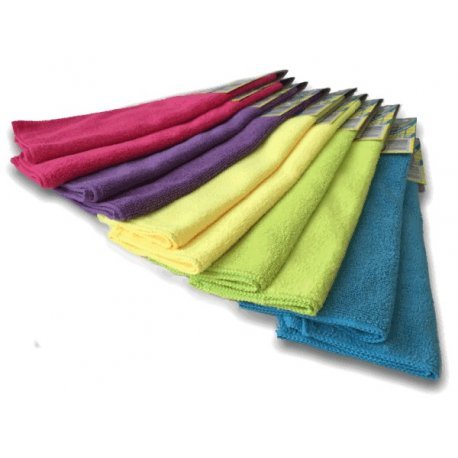 Bayeta microfibra multiusos colores 30x40 cms. Pack 10 uds Bayeta microfibra multiusos colores 30x40 cms. Pack 10 uds