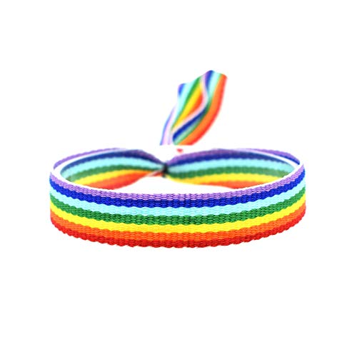 BDM Pulsera Bandera LGBTI arcoríris, es Unisex y Ajustable para revindicar tu Orgullo. Pride Gay, Lesbiana, Bisexual y Trans