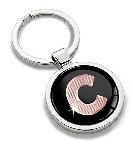 Biomar Labs® Llavero con Iniciales Personalizables en 3D, Letras del Alfabeto A-Z, Oro Rosa, para Hombre y Mujer, Letra C, KK 29 Biomar Labs® Llavero con Iniciales Personalizables en 3D, Letras del Alfabeto A-Z, Oro Rosa, para Hombre y Mujer, Letra C, KK 29