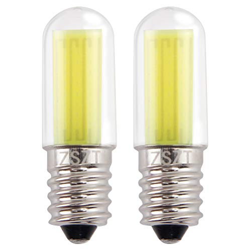 Bombillas para frigorifico LED E14 3W ZSZT (equivalente de bulbo del halógeno 25W) Blanco frío 6000K, 220-240V bombillas minúsculoas, 2 unidades…