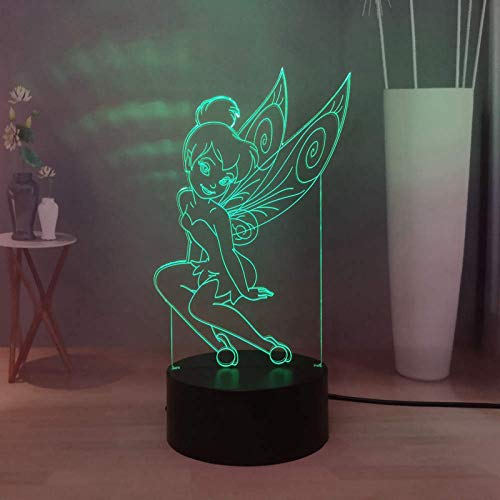 Bonita Campanilla LED con luz nocturna creativa, 16 colores para niñas, dormitorios, decoración de escritorio, niños, adolescentes y cumpleaños, nuevo regalo