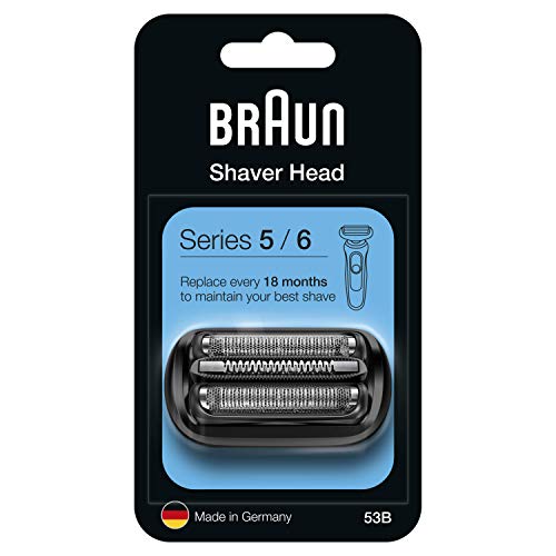 Braun Series 5 53B Cabezal de Recambio Negro para Afeitadora Eléctrica, Compatible con las Afeitadoras Series 5 y Series 6