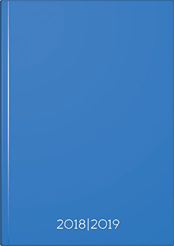 Brunnen 1072972119 Calendario A5 1S/1T tamaño: A5, 14, 8 x 21 cm kalendarium: August 2018 hasta julio 2019, 1 lado = 1 día, 352 páginas Plain Blue