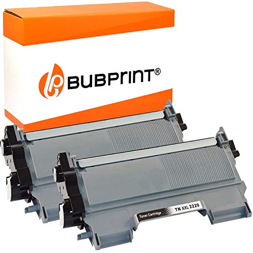 Bubprint 2 Tóner XXL Compatible con Brother TN2220 TN2010 para Impresora DCP-7060D HL-2135W HL-2240DR MFC-7360N MFC-7860DW Negro Set 5.200 páginas