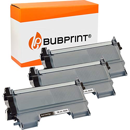 Bubprint 3 Tóner XXL Compatible con Brother TN-2220 TN 2010 para Impresora DCP-7057 HL-2130R HL-2200 HL-2250DNR MFC-7470D Negro Pack 5.200 páginas