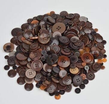 BVCX Botones de la Ropa de 9-30mm Dispone de Distintos tamaños Que Hace DIY Que Teje a Mano la muñeca de Resina Promociones Surtido de Accesorios de Costura de Scrapbooking (Color : Dark Brown Mix)