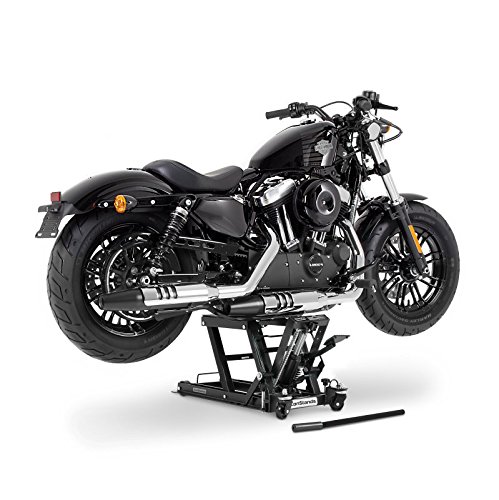 Caballete Elevador Tijera Moto para Harley Davidson Sportster 1200 T Superlow (XL1200T) Hidraulico ConStands Mid-Lift L Negro