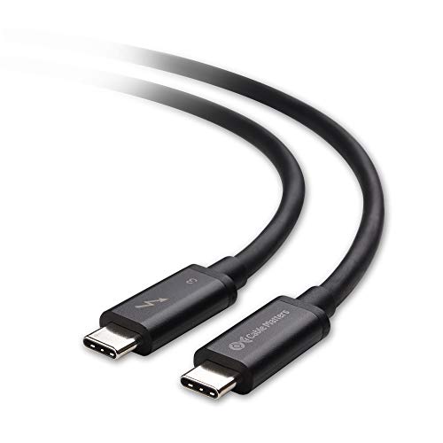 Cable Matters Certificado Thunderbolt 3 Cable de 40 Gbps (Cable USB C a USB C) en Negro 0.8m Que admite Carga de 100W