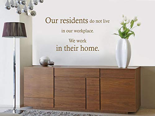 Care Home Wall Quote Our Residents - Adhesivo decorativo para pared (57 x 30 cm), color morado