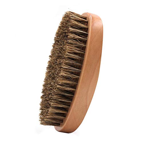 Cepillo para barba con cerdas de jabalí para hombres, hecho de madera maciza con 100% pelo de jabalí de primer corte, cerdas firmes para domar y suavizar el vello facial Cepillo para barba con cerdas de jabalí para hombres, hecho de madera maciza con 100% pelo de jabalí de primer corte, cerdas firmes para domar y suavizar el vello facial