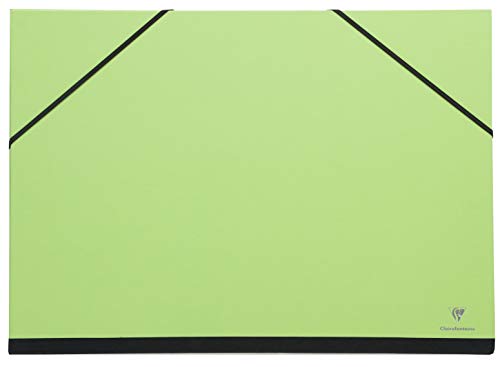 Clairefontaine 144704C - Un cartón con dibujo cierre elástico, 37 x 52 cm, color verde