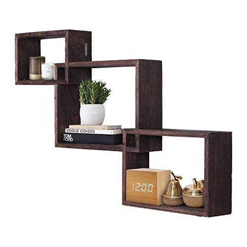 Comfify Pared rústica Nivel Montado Cuadrado imitó estantes flotantes - Juego de 3 - Tornillos y Anclajes incluidos - Casco de Madera para Dormitorio, Sala de Estar y más - Rustico Decor - Marrón Comfify Pared rústica Nivel Montado Cuadrado imitó estantes flotantes - Juego de 3 - Tornillos y Anclajes incluidos - Casco de Madera para Dormitorio, Sala de Estar y más - Rustico Decor - Marrón