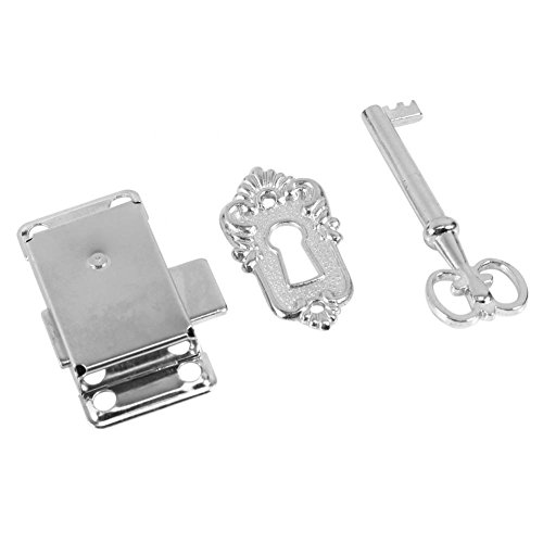 Conjunto de cerradura de puerta de gabinete de estilo vintage Conjunto de cerradura de aleación de puerta de armario de cajón clásico Armario de cerradura de aleación de puerta con llave Hardware mont