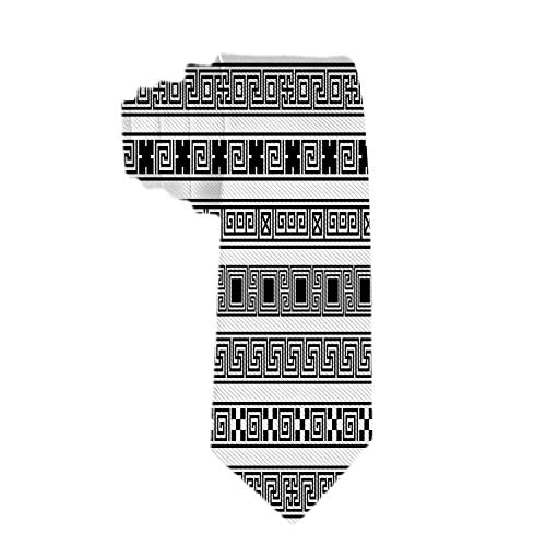 Corbata clásica de negocios para hombre Corbatas de marco ancho con diferentes patrones de Meander Ansient