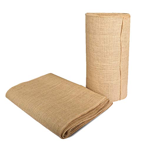 corredor de mesa de arpillera natural para decoración de bodas y fiestas, almuerzo y cena, camino de mesa de yute, camino de mesa de centro para cocina, hotel, restaurante, 30 x 30 cm