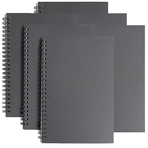 Cuaderno espiral A5, 6 unidades, cubierta suave, cubierta de papel kraft, negro, 100 páginas/50 hojas, bloc de notas, planificador perfecto para la escuela de viajes (negro) Cuaderno espiral A5, 6 unidades, cubierta suave, cubierta de papel kraft, negro, 100 páginas/50 hojas, bloc de notas, planificador perfecto para la escuela de viajes (negro)
