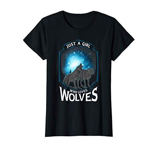 Cute Just A Girl Who Loves Wolves Lone Wolf Camiseta