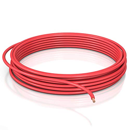 DCSk FLRY B - Cable para vehículos (25 mm², 10 m, asimétrico, 10 m), color rojo