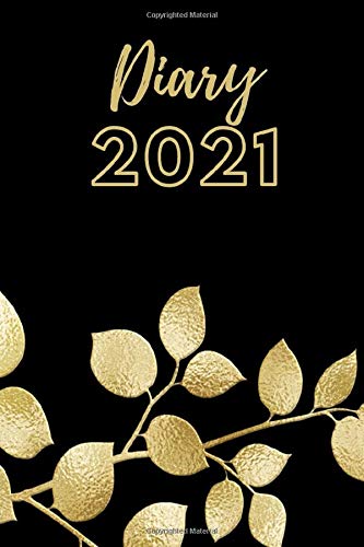 Diary 2021: Gold Leaf | Weekly Planner Journal - Horizontal Week to View (approximately A5)