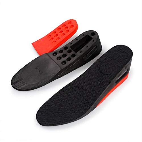 DNAMAZ Generic Aumentar la Altura de Las Plantillas de absorción de Impactos Zapatos Plantillas de Calzado Transpirable Cojín Inserciones Confort Hombres (Color : Black, Shoe Size : S 258mm)
