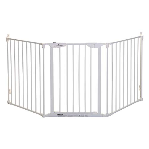 Dreambaby Barrera de Seguridad 3 paneles Newport Adapta-Gate (85.5cm - 210cm), blanca