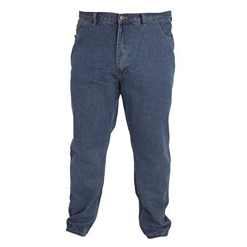 Duke - Pantalón cómodo Modelo Rockford Tallas Grandes para Hombre (122 cm Regular) (Efecto Lavado)
