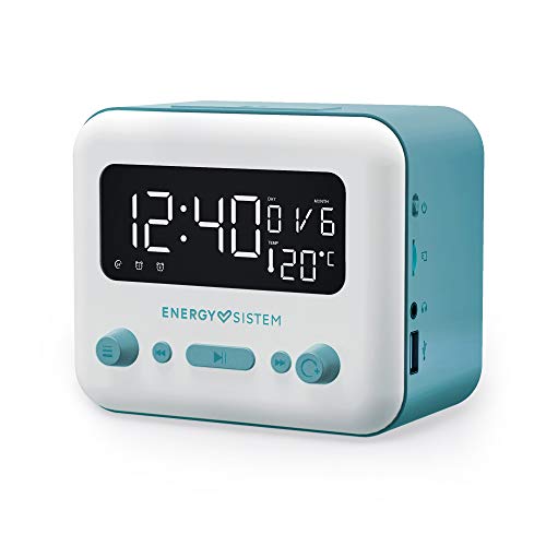 Energy Sistem Clock Speaker 2 Bluetooth Altavoz Reloj Bluetooth Sky (Dual Alarm, 5 W, FM Radio, Bluetooth 5.0, Aux-out) Azul/Blanco Energy Sistem Clock Speaker 2 Bluetooth Altavoz Reloj Bluetooth Sky (Dual Alarm, 5 W, FM Radio, Bluetooth 5.0, Aux-out) Azul/Blanco