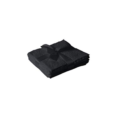 EXKLUSIV HEIMTEXTIL Toallas de baño (4 unidades, 30 x 30 cm), color negro