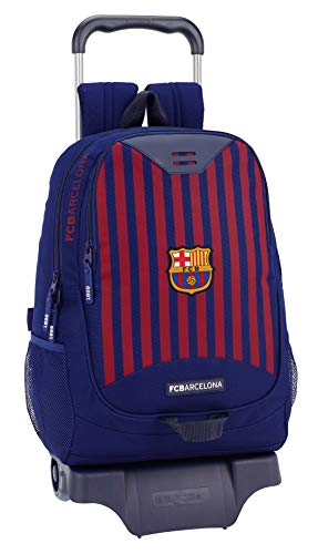FCB barcelona mochila grande ruedas, carro, trolley, Azul, 44 cm
