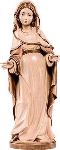 Ferrari & Arrighetti Imagen de la Virgen Embarazada en Talla de Madera Encerada con 3 Tonos - Mide 10 cm - Demetz Deur Ferrari & Arrighetti Imagen de la Virgen Embarazada en Talla de Madera Encerada con 3 Tonos - Mide 10 cm - Demetz Deur