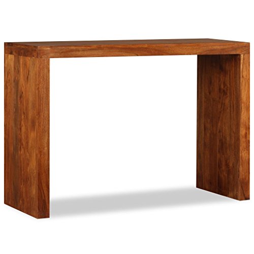 Festnight Mesa Consola como Mesita Auxiliar o Aparador,Madera Maciza Acabado de Sheesham,110x40x76 cm