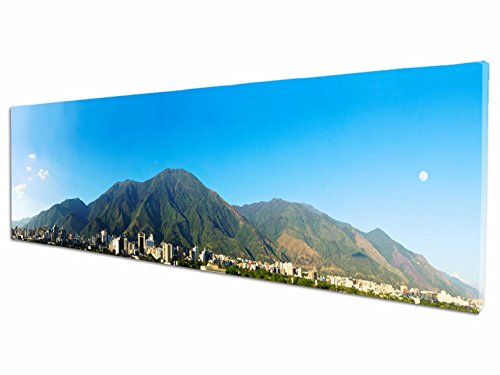 Foto Canvas Cuadro del Ávila Caracas Venezuela | Fotografía Panorámica Impresa en Lienzo | Cuadros Panorámicos listos para Colgar | decoración tamaño 120 x 30 cm