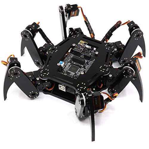 Freenove Hexapod Robot Kit (Compatible with Arduino IDE Raspberry Pi OS), App Remote Control, Walking Crawling Twisting Spider Servo Stem Project