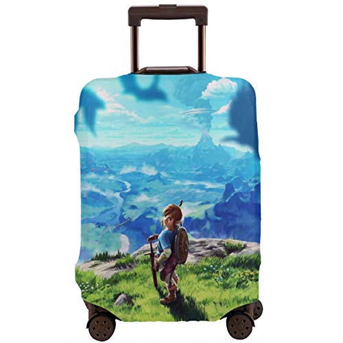 Funda para equipaje de viaje, color anime anime La leyenda de Zelda Aliento de la salvaje, fundas protectoras con cremallera lavable para equipaje