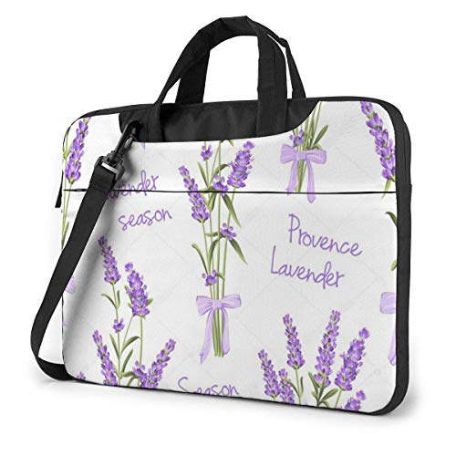 Funda para Laptop Purple Lavender Printed Laptop Bag, Business Briefcase 15.6"