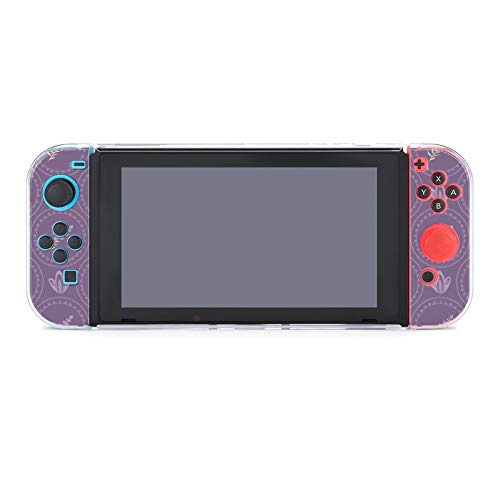 Funda protectora para Nintendo Switch Purple Lavender Print Lite Case con resistente a los arañazos a prueba de golpes Shell Split Kawaii Cover para niños y niñas y mujeres