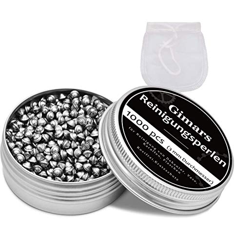 Gimars-- 1000 Perlas de Acero Inoxidable,Bolas de limpieza de acero inoxidable para garrafa botellas decantador, jarrón, Jarra, Perlas de Limpieza para jarrones de Shisha y termos Gimars-- 1000 Perlas de Acero Inoxidable,Bolas de limpieza de acero inoxidable para garrafa botellas decantador, jarrón, Jarra, Perlas de Limpieza para jarrones de Shisha y termos