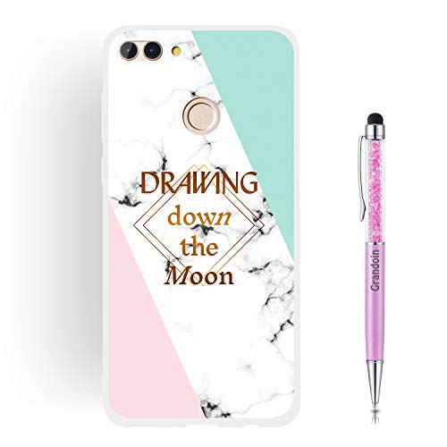 Grandoin Funda para Huawei Y9 2018, Serie de mármol a Prueba de Golpes Suave Carcasa Funda Gel, TPU Silicona Fundas Skin Cover Carcasa Silicona Case Funda para Huawei Y9 2018 (Cazador De Sueños) Grandoin Funda para Huawei Y9 2018, Serie de mármol a Prueba de Golpes Suave Carcasa Funda Gel, TPU Silicona Fundas Skin Cover Carcasa Silicona Case Funda para Huawei Y9 2018 (Cazador De Sueños)