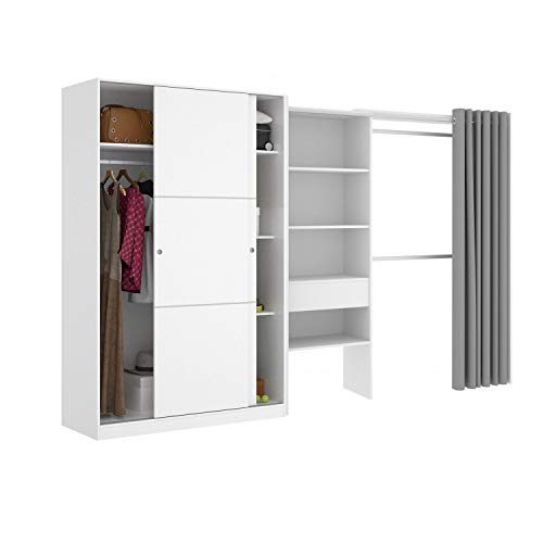 HABITMOBEL Vestidor con Armario Dormitorio Puertas correderas, Medidas 280cm (Largo) x 204cm (Alto) x 50cm (Fondo) HABITMOBEL Vestidor con Armario Dormitorio Puertas correderas, Medidas 280cm (Largo) x 204cm (Alto) x 50cm (Fondo)