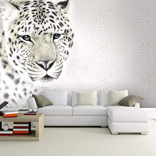 Hbbhbb Animal Leopardo Foto Mural Tamaño Personalizado Papel Tapiz 3D Sala De Estar Tv Sofá Fondo Moderno Minimalista Decoración Del Hogar-250(H)*350(W) Cm
