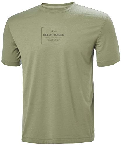 Helly Hansen Camiseta para Hombre Skog Graphic, Hombre, Camiseta, 62856, Color Verde, XX-Large